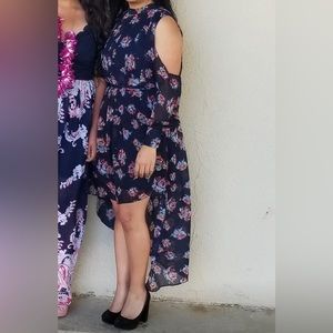 Beautiful high low cold shoulder dress